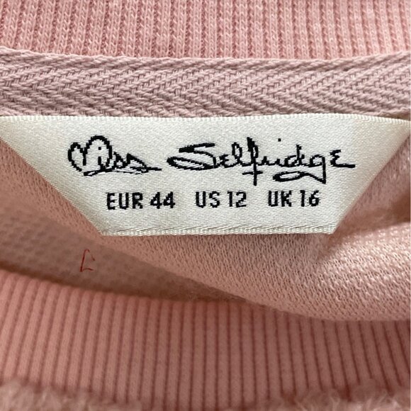 Miss Selfridge Pink Cozy Lounge Jogger Sweatpants & Pullover Top Set Sz 12 - Picture 10 of 12